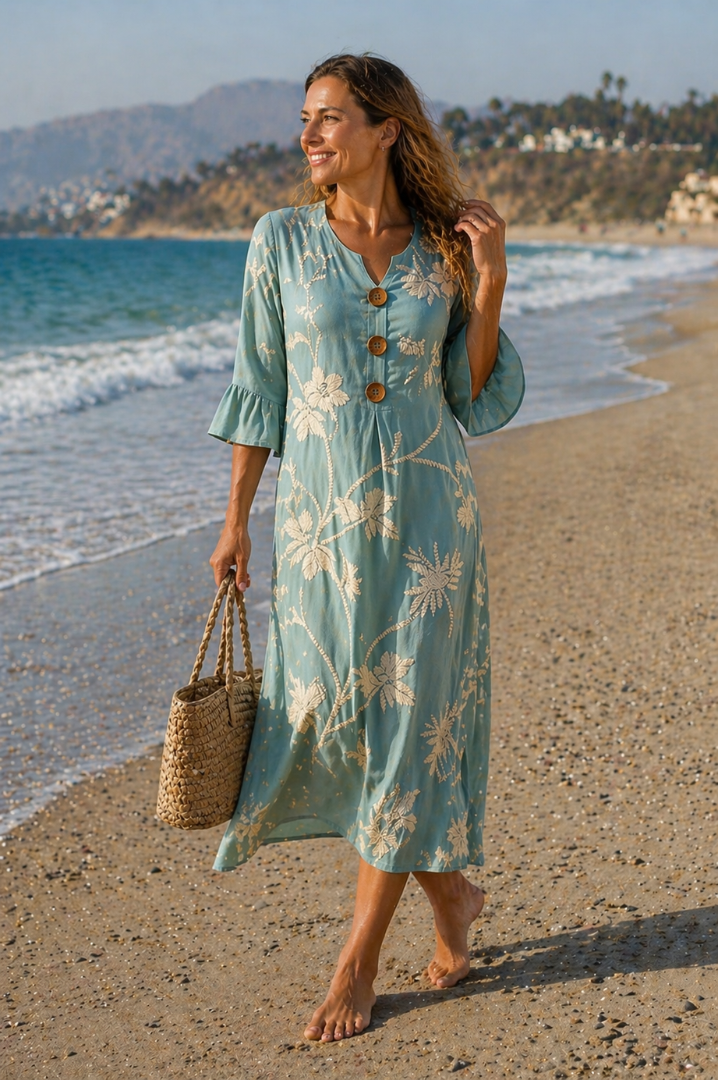 Vestido informal de mujer con estampado floral