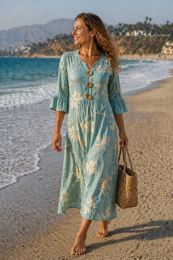 Vestido informal de mujer con estampado floral