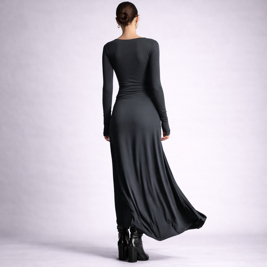 Vittoria Vestido largo con lazo lateral